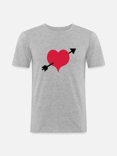 arrow - Men's Slim Fit T-Shirt - heather grey