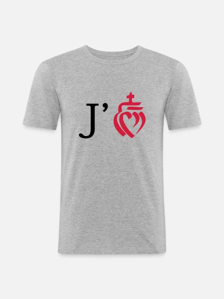 jaime la vendee - Men's Slim Fit T-Shirt - heather grey