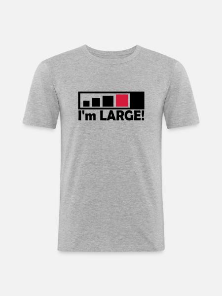 large_geocacher - Männer Slim Fit T-Shirt - Grau meliert