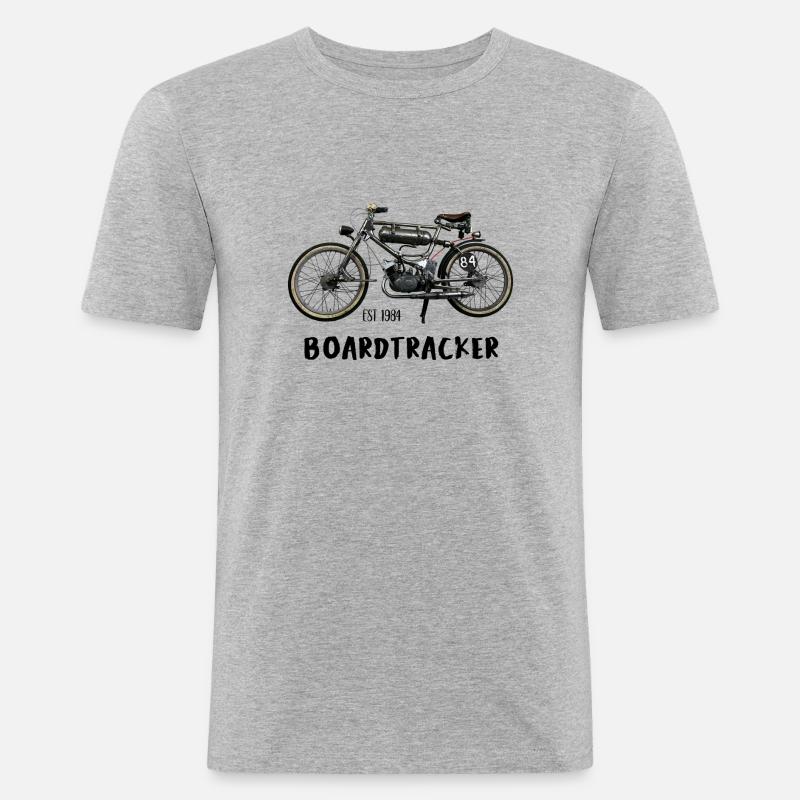 Simson SR2 Bordtracker - Männer Slim Fit T-Shirt - Grau meliert