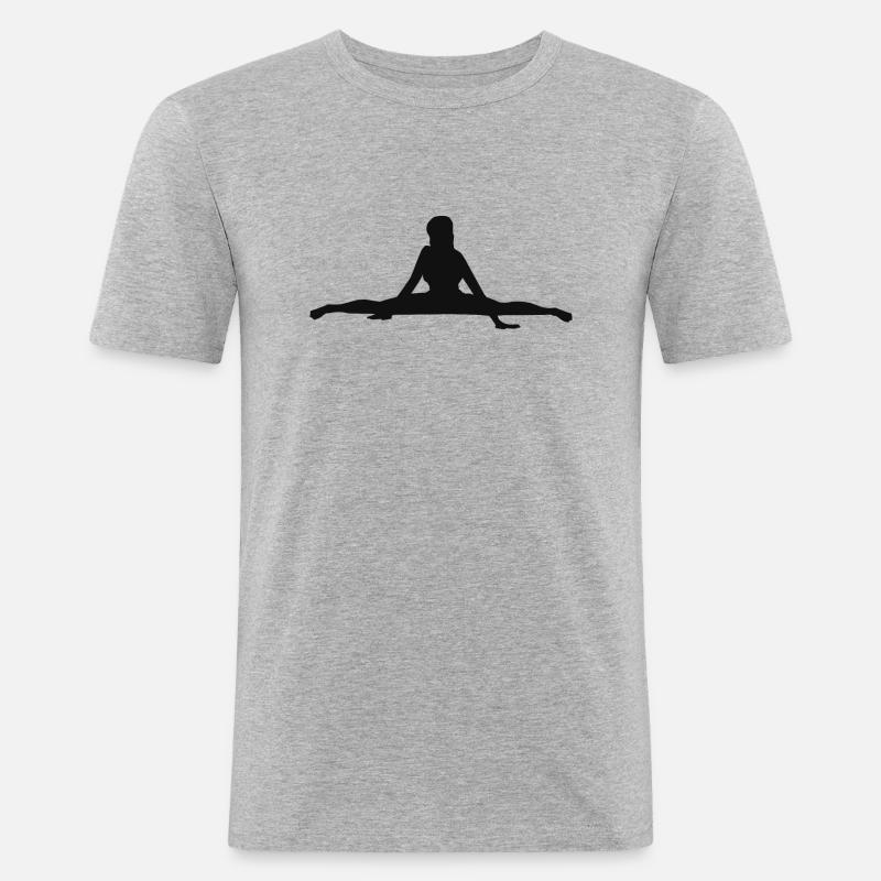 spagat - Männer Slim Fit T-Shirt - Grau meliert