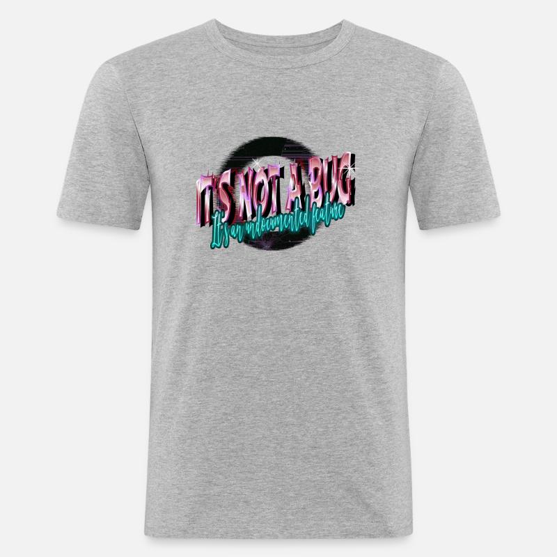 internet joke programming grandmother statement - Männer Slim Fit T-Shirt - Grau meliert
