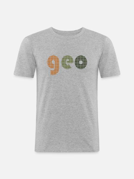 Geo - Männer Slim Fit T-Shirt - Grau meliert