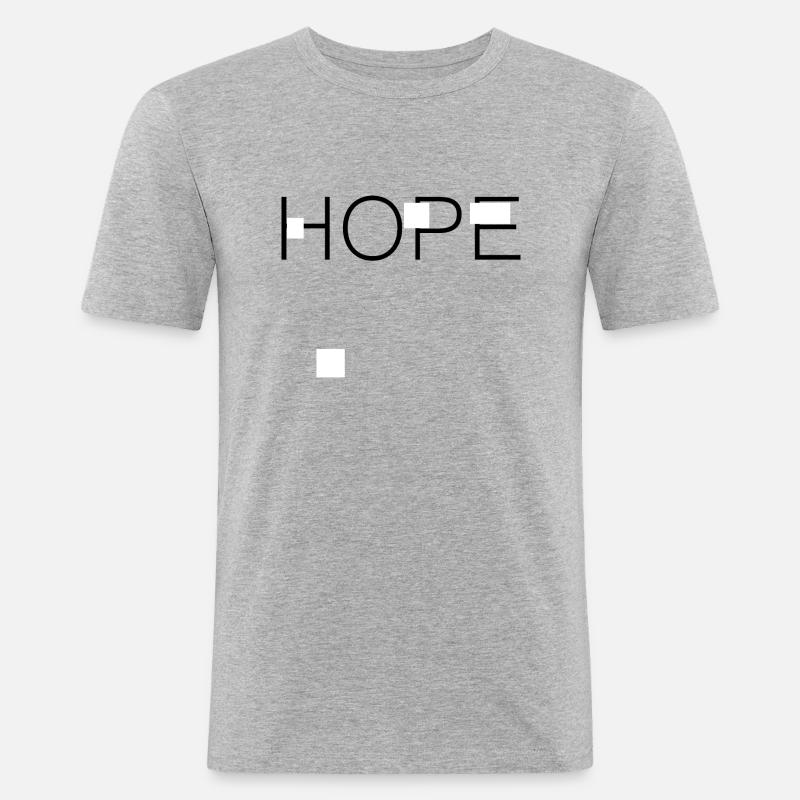 Hope Ästhetik ästhetisch Geschenk - Männer Slim Fit T-Shirt - Grau meliert