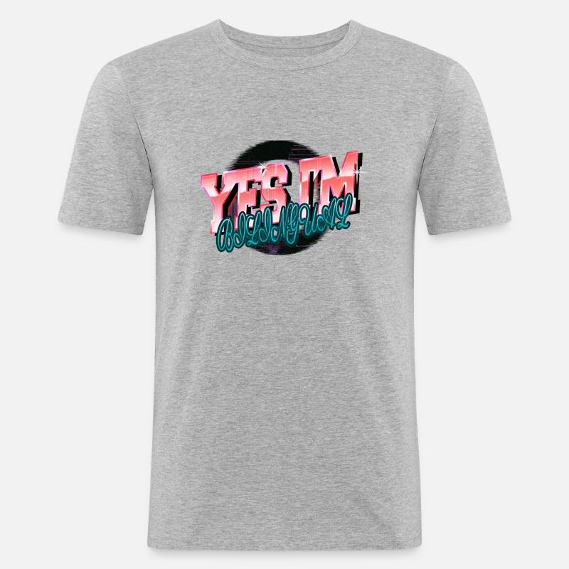 cool analyst awesome computer science - Männer Slim Fit T-Shirt - Grau meliert