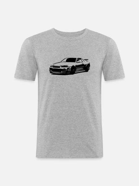 Skyline GTR - Men's Slim Fit T-Shirt - heather grey