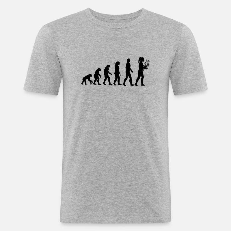 Lyravolution - Männer Slim Fit T-Shirt - Grau meliert