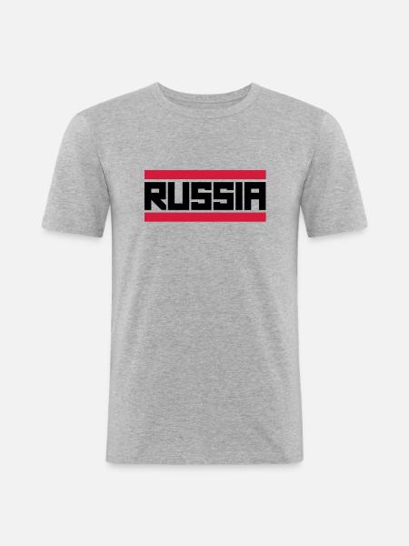 russia - Men's Slim Fit T-Shirt - heather grey