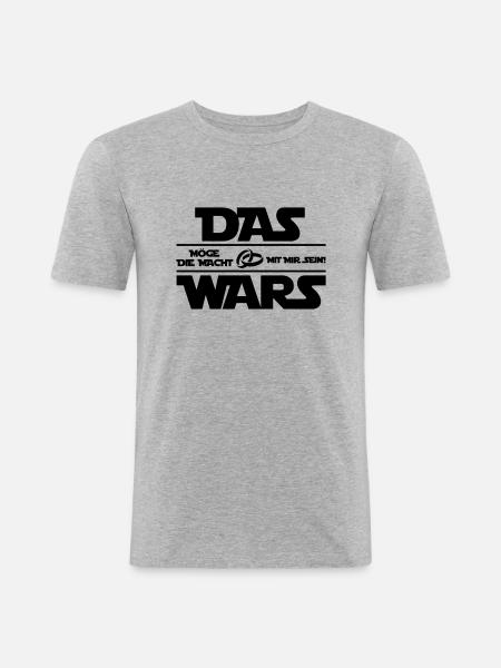 das_wars_01 - Männer Slim Fit T-Shirt - Grau meliert