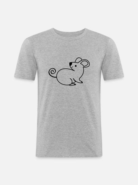 Mouse - Men's Slim Fit T-Shirt - heather grey