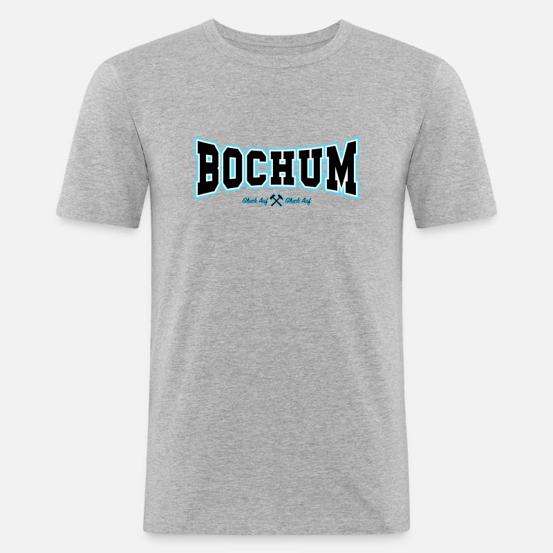 Bochum - Männer Slim Fit T-Shirt - Grau meliert
