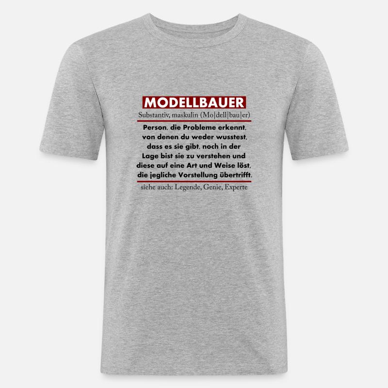 Modellbauer - Männer Slim Fit T-Shirt - Grau meliert