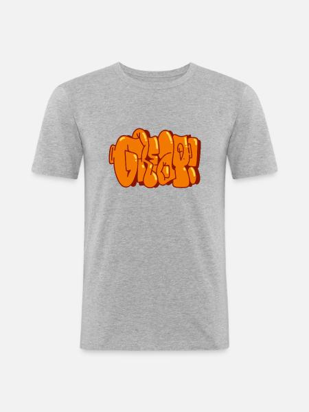 GREAT BUBBLE - Men's Slim Fit T-Shirt - heather grey