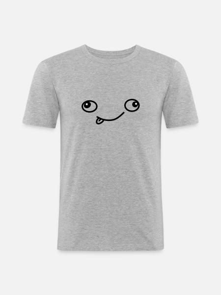 Funny playful - Men's Slim Fit T-Shirt - heather grey