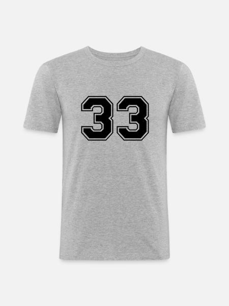 33 - Men's Slim Fit T-Shirt - heather grey
