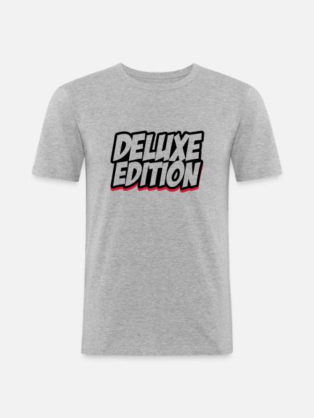 deluxe_edition_002 - Männer Slim Fit T-Shirt - Grau meliert
