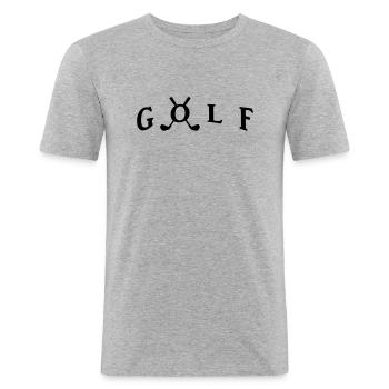 golfe - T-shirt près du corps Homme - gris chiné - Devant - Nik (191cm)
