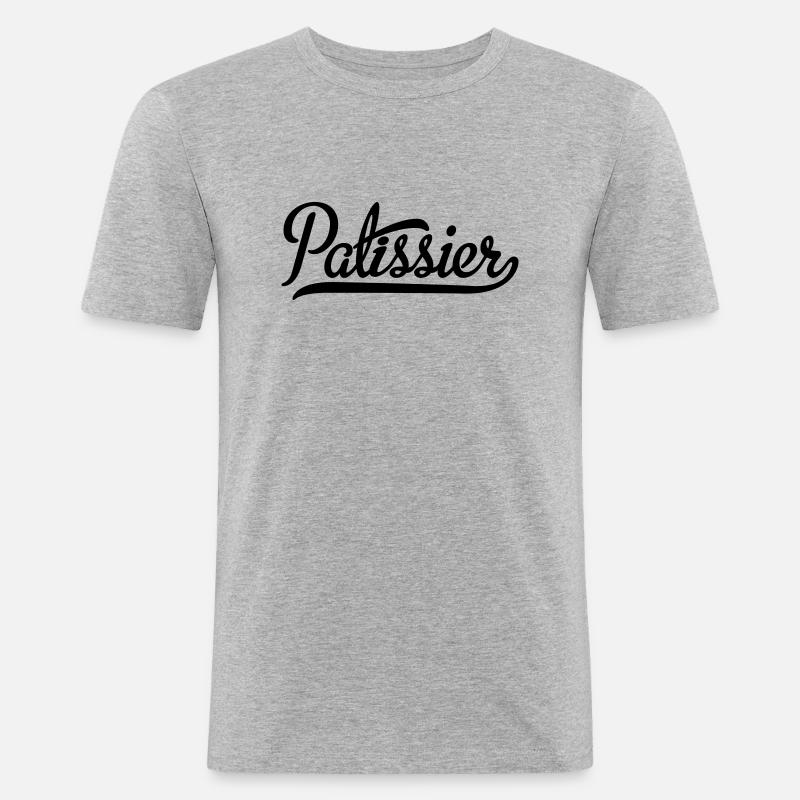Patissier - Männer Slim Fit T-Shirt - Grau meliert