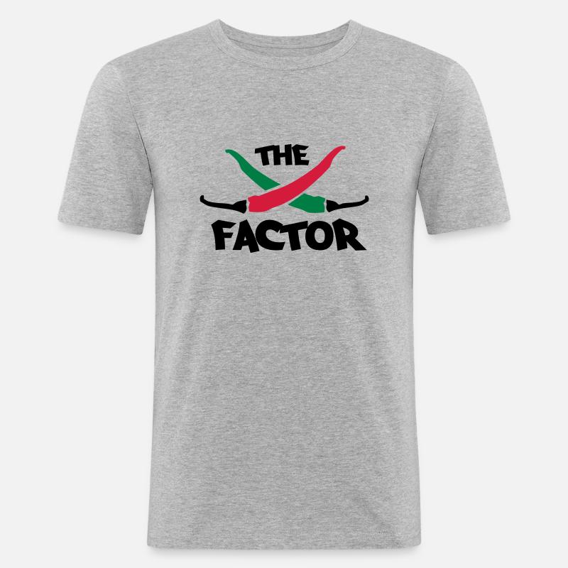 The chilli factor - Männer Slim Fit T-Shirt - Grau meliert