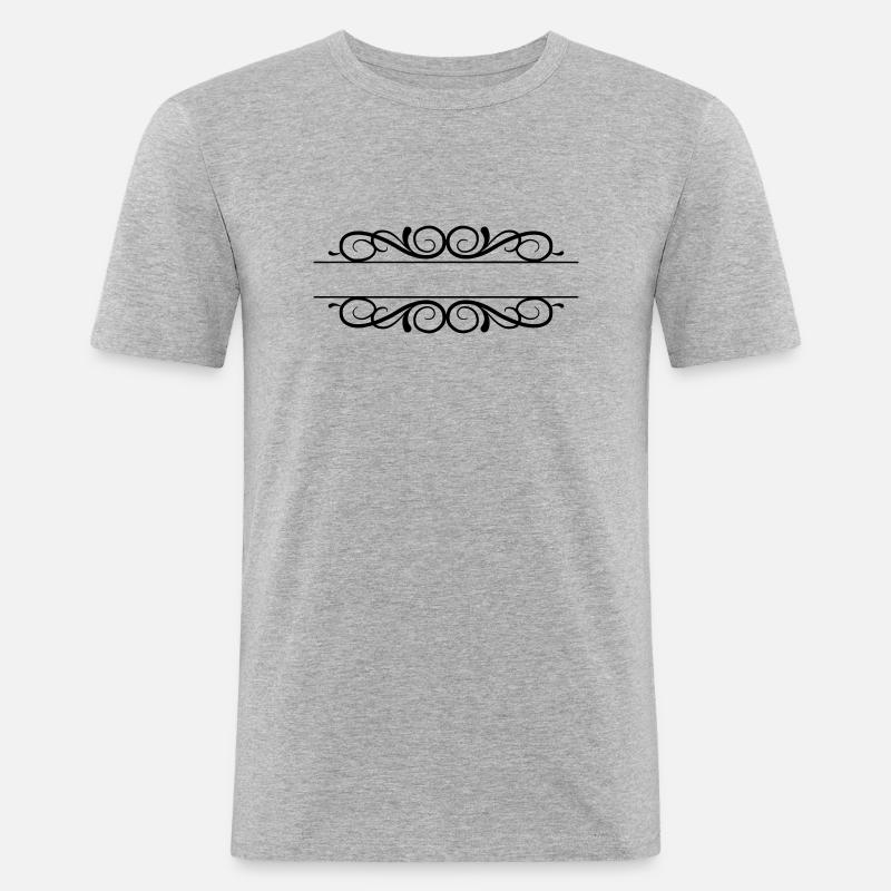 Muster vorlage - Männer Slim Fit T-Shirt - Grau meliert