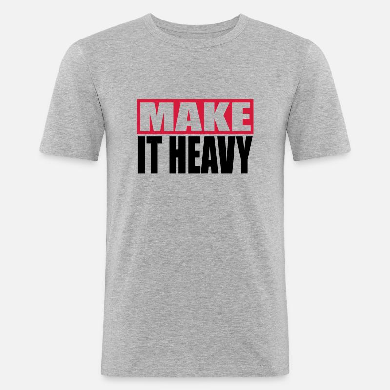 overtrain - Männer Slim Fit T-Shirt - Grau meliert
