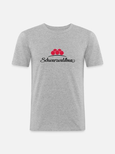 Schwarzwaldbua - Männer Slim Fit T-Shirt - Grau meliert