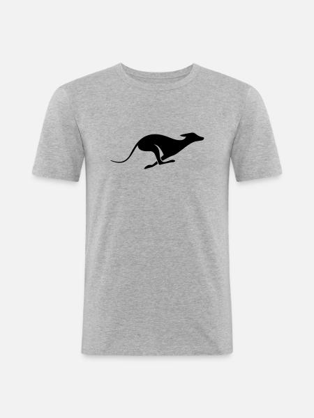 Windhund Silhouette – Sighthound, Greyhound Design - Men's Slim Fit T-Shirt - heather grey