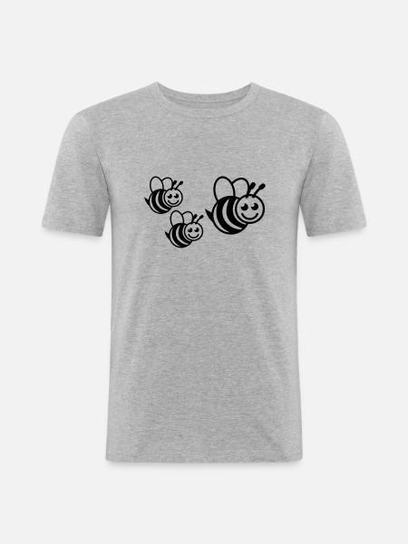 hummel_family__f1 - Men's Slim Fit T-Shirt - heather grey