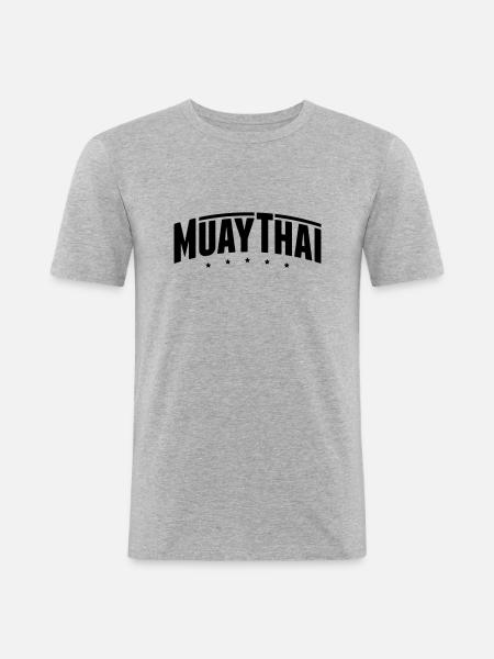 muay_thai_gn1 - Men's Slim Fit T-Shirt - heather grey