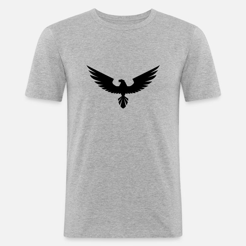 hawk - Männer Slim Fit T-Shirt - Grau meliert