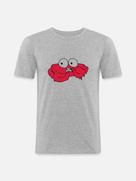 crabe - T-shirt près du corps Homme - gris chiné