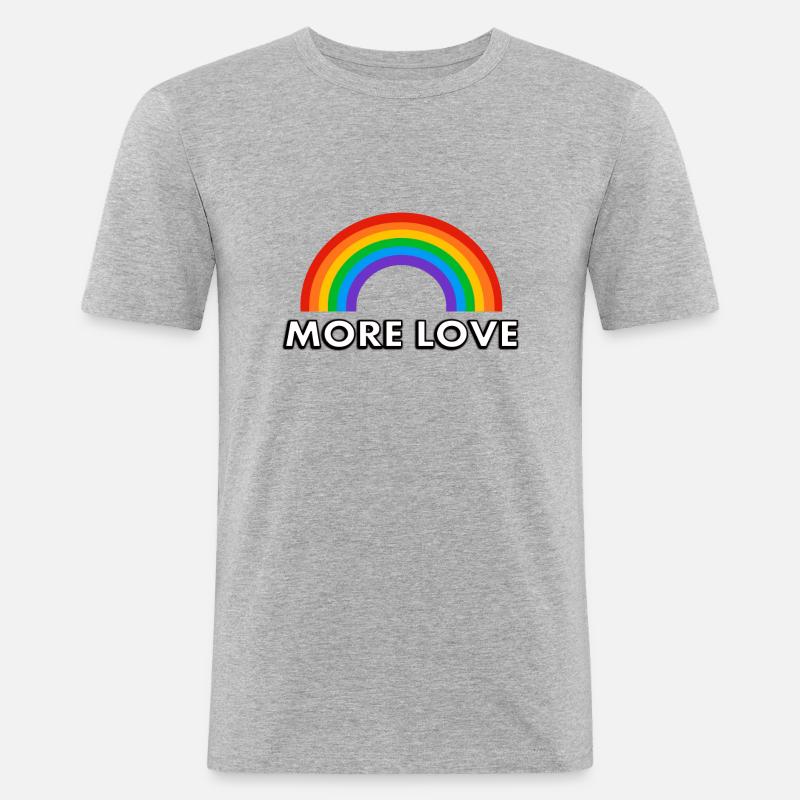 Rainbow More Love - Men's Slim Fit T-Shirt - heather grey
