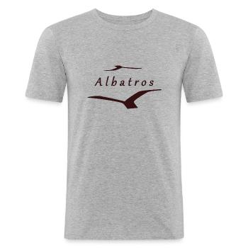 albatros - Men's Slim Fit T-Shirt - heather grey - Front - Nik (191cm)