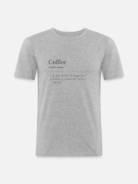 Coffee Definition - Men's Slim Fit T-Shirt - heather grey