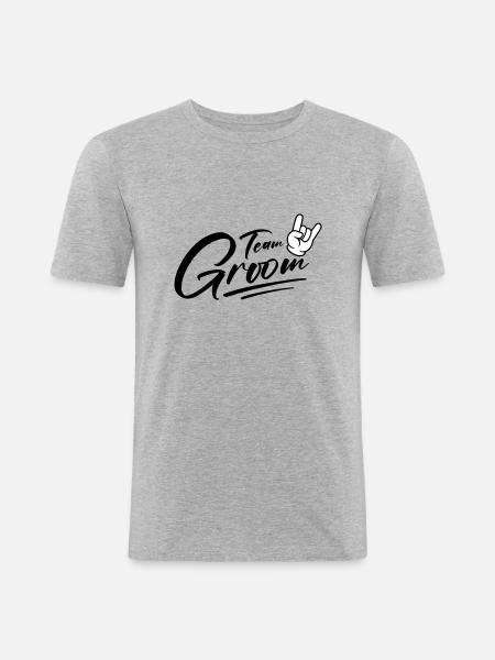 Groom Team Groom Bachelor - Men's Slim Fit T-Shirt - heather grey