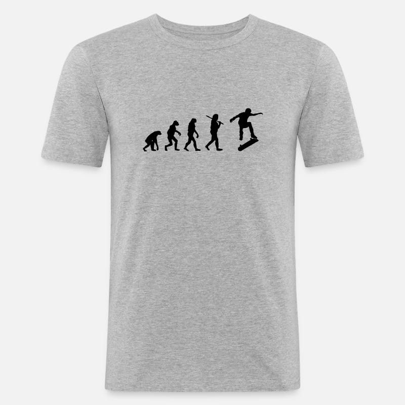 Skate Evolution - Men's Slim Fit T-Shirt - heather grey