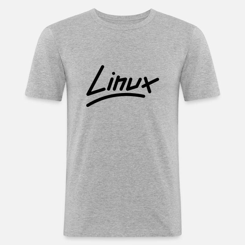 Linux - Vector - Men's Slim Fit T-Shirt - heather grey