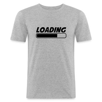 Loading - Men's Slim Fit T-Shirt - heather grey - Front - Nik (191cm)