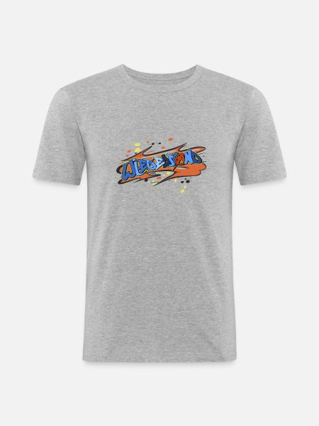 Punker Anarchie Anarchist - Männer Slim Fit T-Shirt - Grau meliert