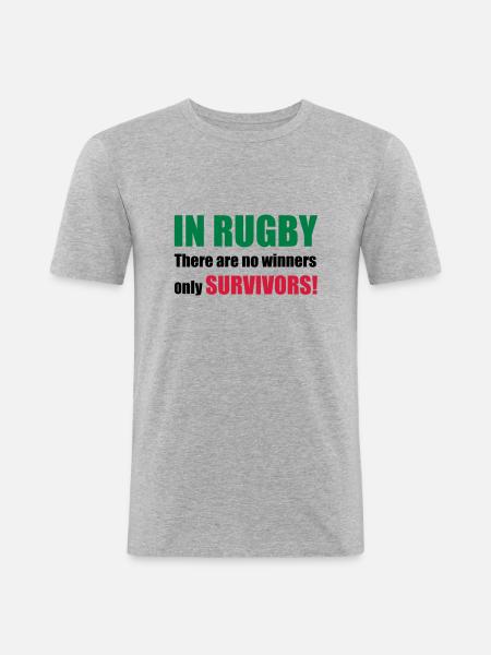 rugby - Men's Slim Fit T-Shirt - heather grey