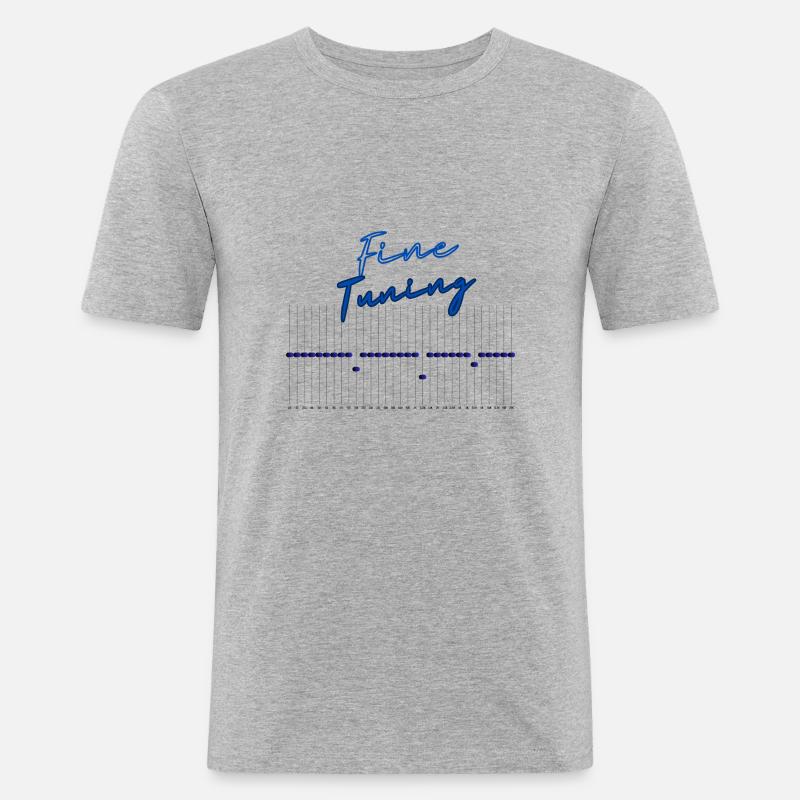 Tuning mal anders: 31-Band Equalizer - Männer Slim Fit T-Shirt - Grau meliert