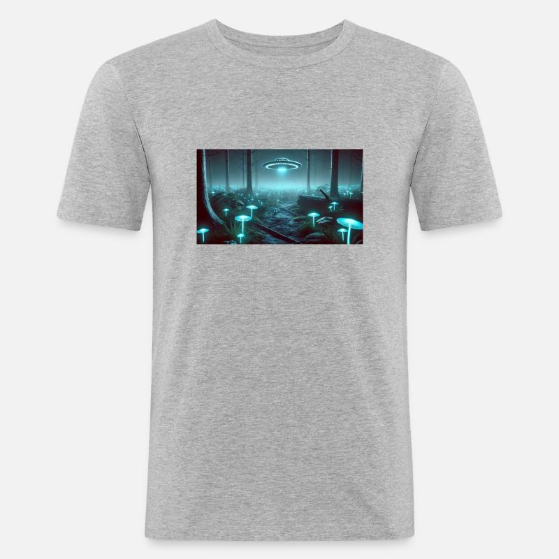 909E06D6 7E77 47EA 9204 BB087146DD6F - Männer Slim Fit T-Shirt - Grau meliert