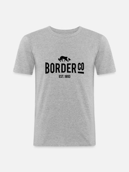 Border Co - T-shirt près du corps Homme - gris chiné