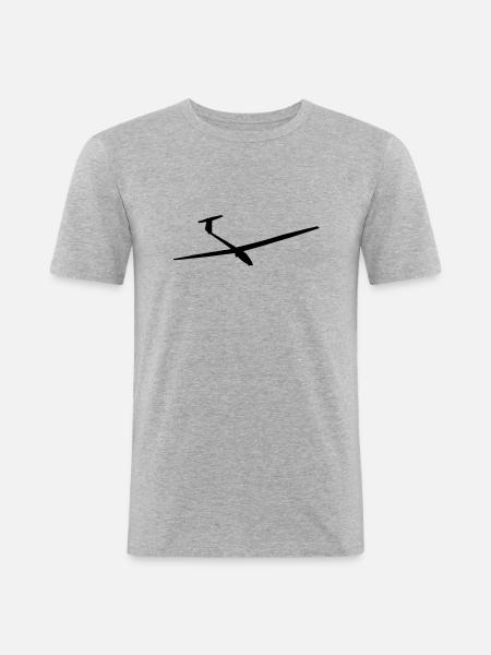 Planeur - T-shirt près du corps Homme - gris chiné