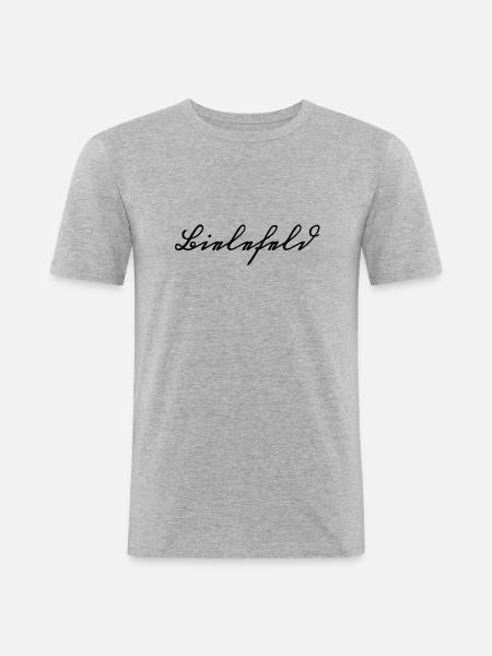 Bielefeld Deutsch - Männer Slim Fit T-Shirt - Grau meliert