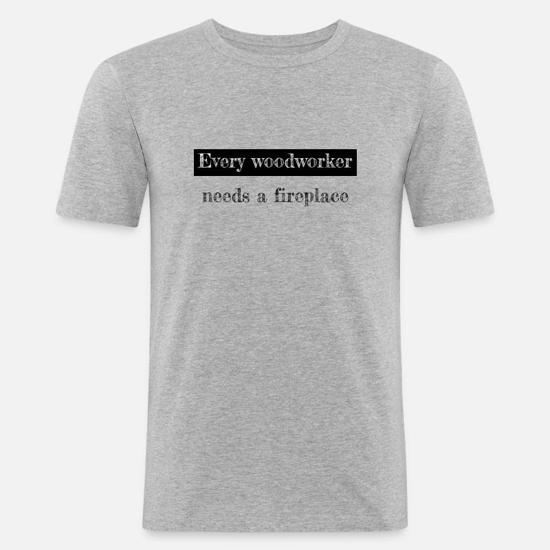 cabinetmaker apprentice carpenter plumber - Männer Slim Fit T-Shirt - Grau meliert