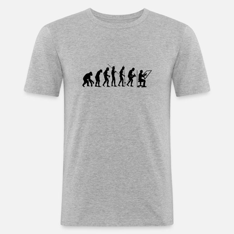 Bauzeichner Technischer Zeichner Architekt - Männer Slim Fit T-Shirt - Grau meliert