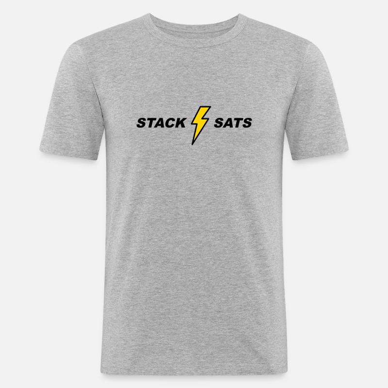Stack Sats - Männer Slim Fit T-Shirt - Grau meliert