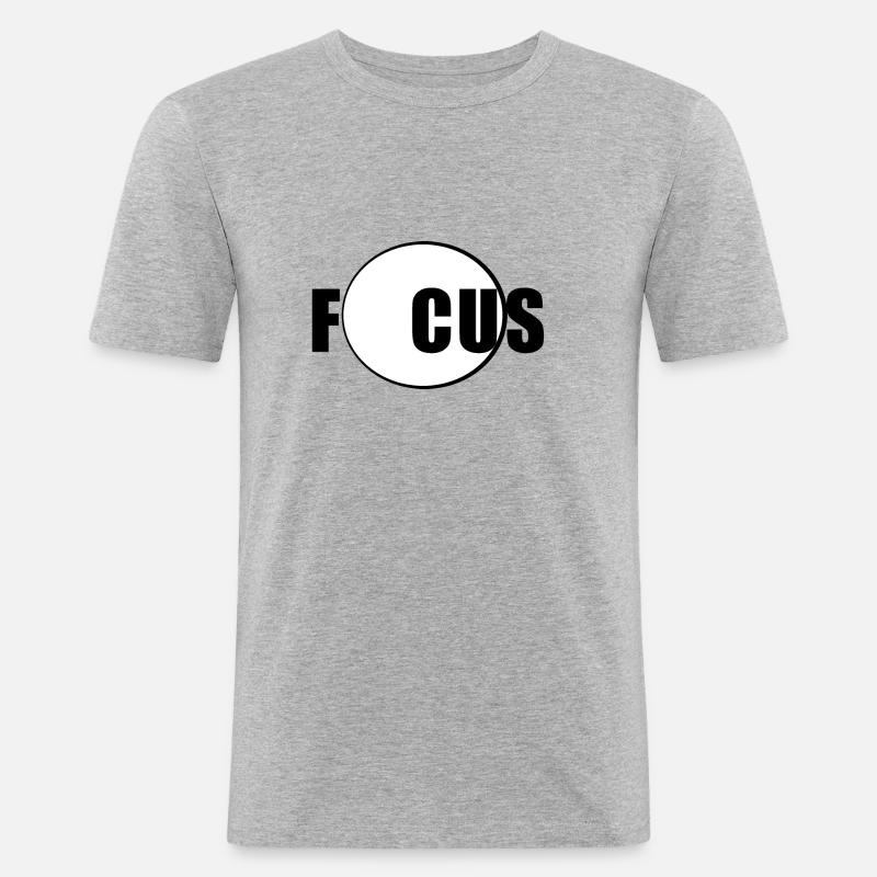 Focus Ästhetik ästhetisch Geschenk - Männer Slim Fit T-Shirt - Grau meliert