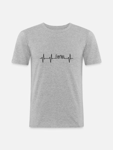 Garten - Männer Slim Fit T-Shirt - Grau meliert